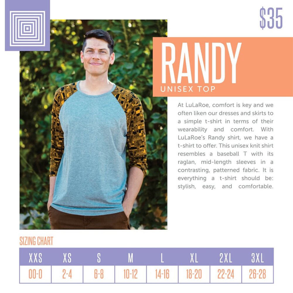Multicolor Lularoe Randy Tee S - Picture 2 of 2